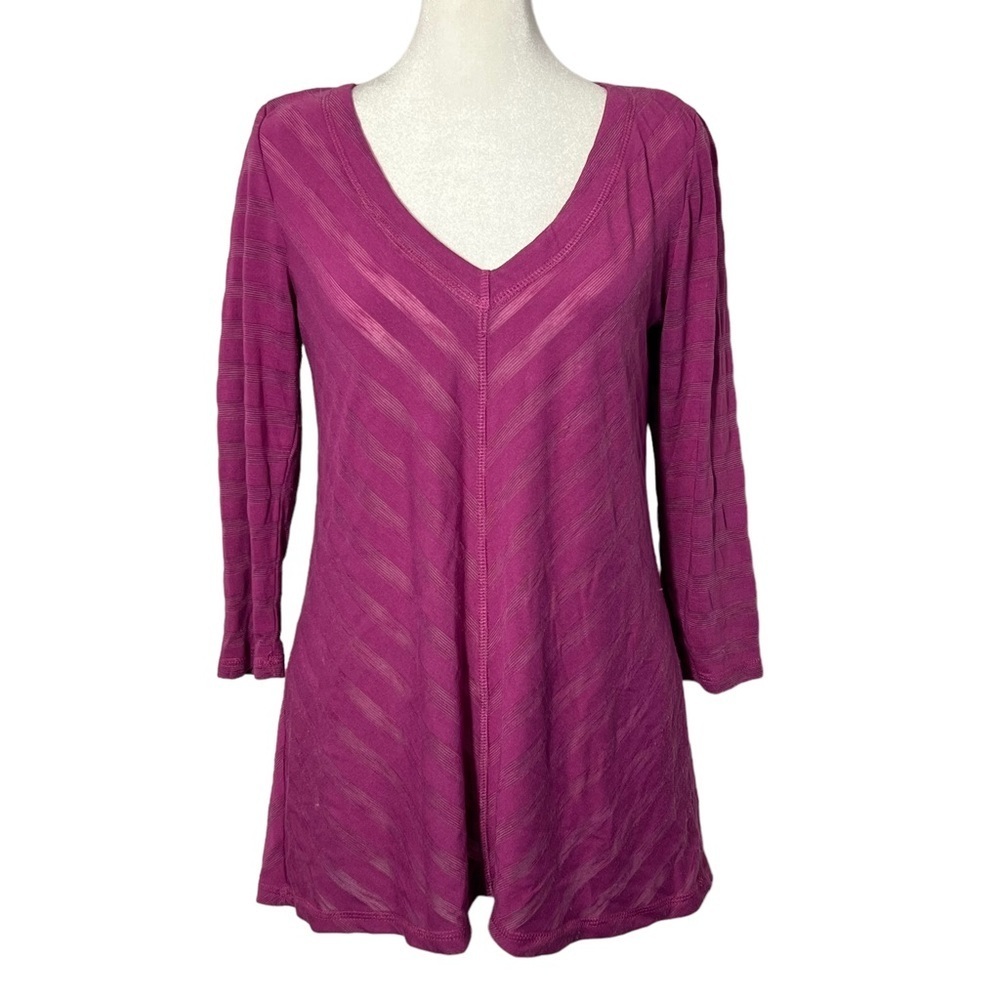 Miracle Body V-Neck Build In Shapewear Long Sleeve Blouse, Small